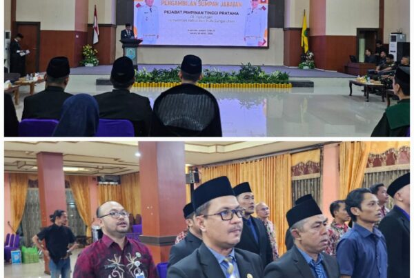 Acara Pelantikan dan Pengambilan Sumpah Jabatan Pejabat Tinggi Pimpinan Pratama di Lingkungan Pemerintah Kab. Hulu Sungai Utara